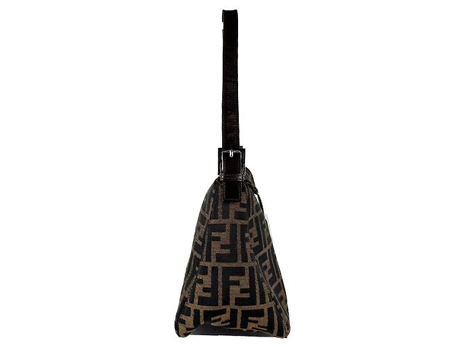 Borsa Fendi Zucca Marrone Pelle e Nylon - vista 2