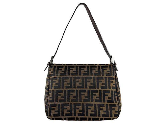 Borsa Fendi Zucca Marrone Pelle e Nylon - vista 3