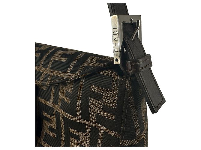 Borsa Fendi Zucca Marrone Pelle e Nylon - vista 6