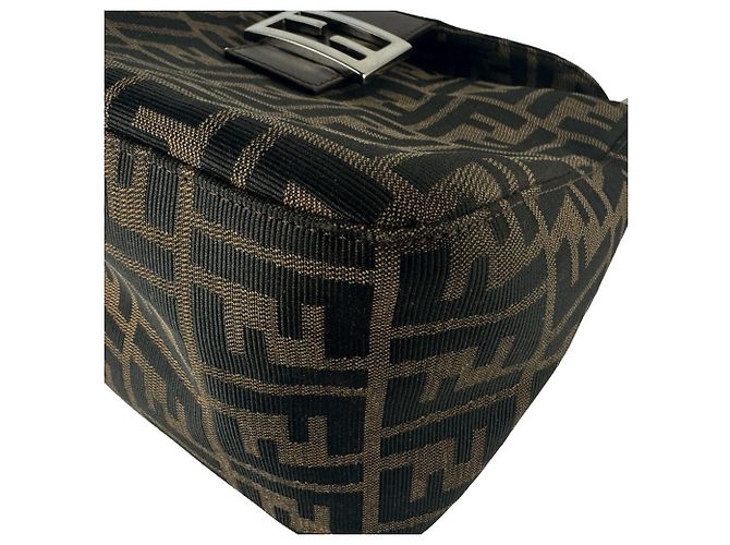 Borsa Fendi Zucca Marrone Pelle e Nylon - vista 8