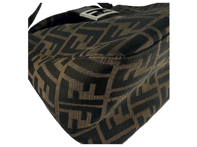 Borsa Fendi Zucca Marrone Pelle e Nylon - vista 9