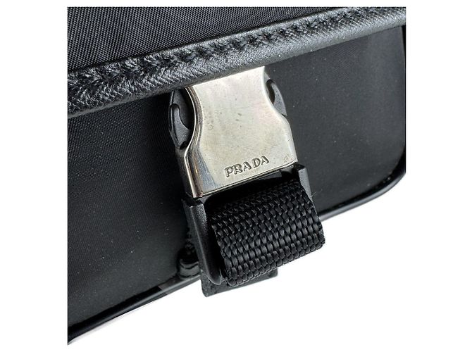 Borsa a tracolla Prada in nylon Nero - vista 11