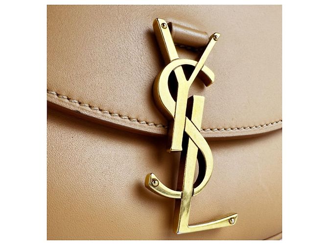 Borsa a tracolla Saint Laurent Kaia Small in pelle Beige - vista 11