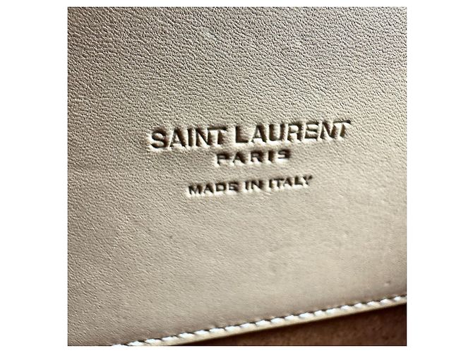Borsa a tracolla Saint Laurent Kaia Small in pelle Beige - vista 12