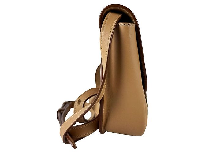 Borsa a tracolla Saint Laurent Kaia Small in pelle Beige - vista 2