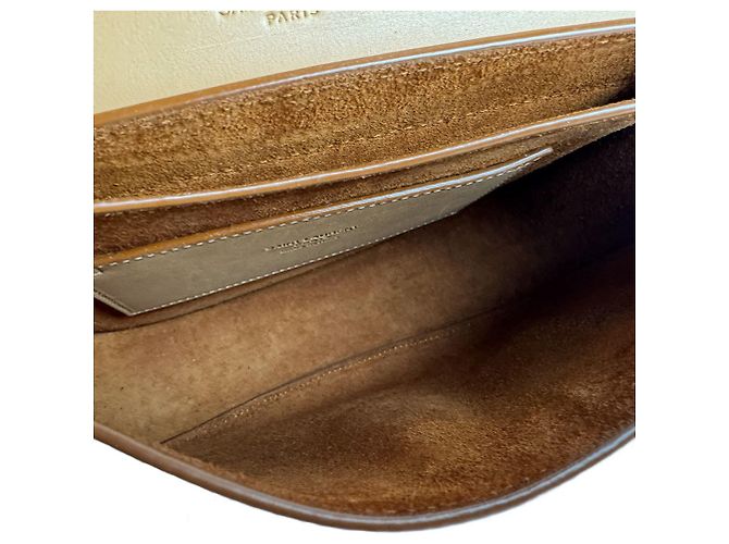 Borsa a tracolla Saint Laurent Kaia Small in pelle Beige - vista 5
