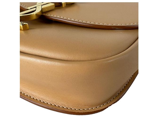 Borsa a tracolla Saint Laurent Kaia Small in pelle Beige - vista 8