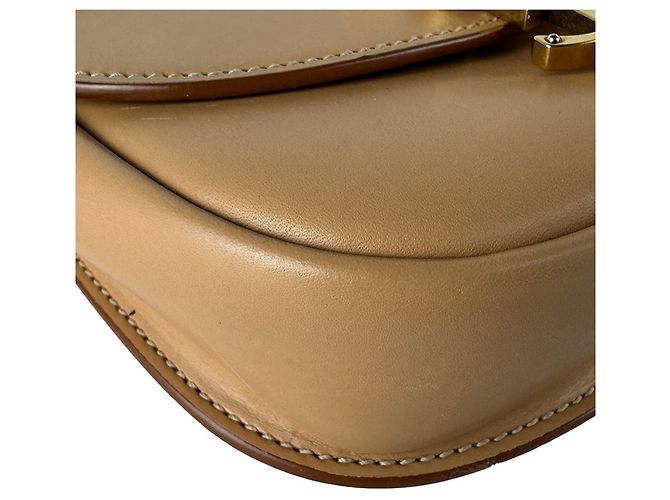 Borsa a tracolla Saint Laurent Kaia Small in pelle Beige - vista 9