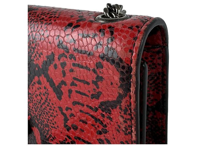 Borsa a tracolla mini Saint Laurent Kate Nero Rosso - vista 6