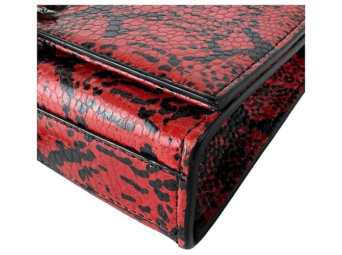 Borsa a tracolla mini Saint Laurent Kate Nero Rosso - vista 8