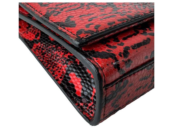 Borsa a tracolla mini Saint Laurent Kate Nero Rosso - vista 9