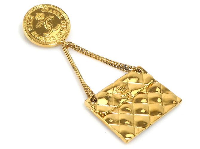 Spilla in metallo dorato Chanel D'oro - vista 2