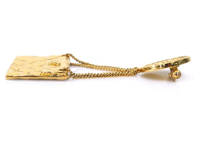 Spilla in metallo dorato Chanel D'oro - vista 3