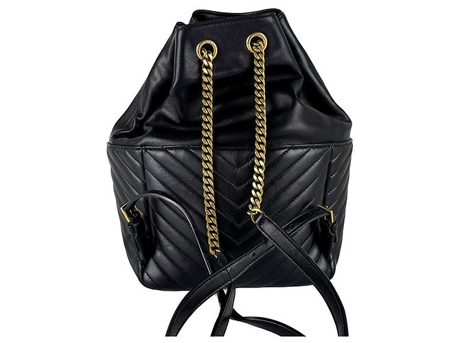 Zaino Saint Laurent Joe in pelle nera Nero - vista 3