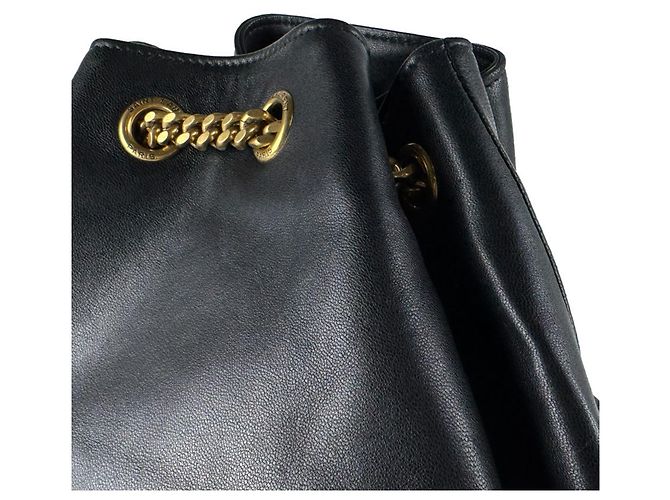 Zaino Saint Laurent Joe in pelle nera Nero - vista 6