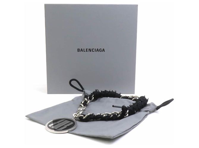 Choker Balenciaga in metallo nero e argento - vista 14
