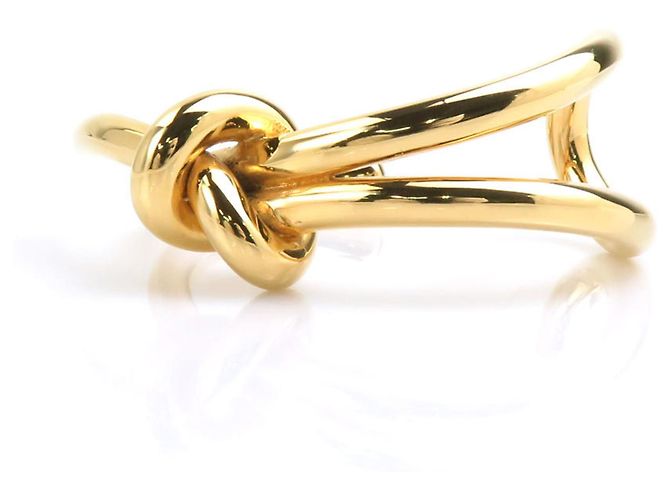 Bracciale rigido Balenciaga in metallo dorato D'oro - vista 7