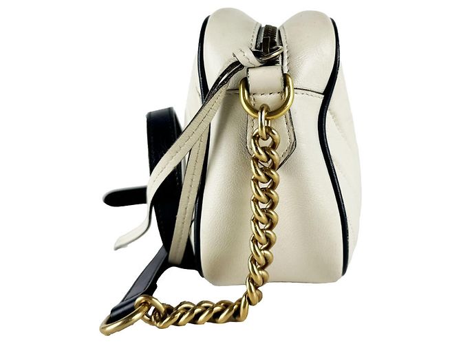 Borsa a tracolla Gucci GG Marmont Crudo Blu navy - vista 2