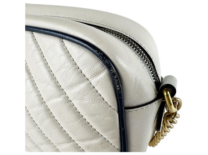Borsa a tracolla Gucci GG Marmont Crudo Blu navy - vista 6
