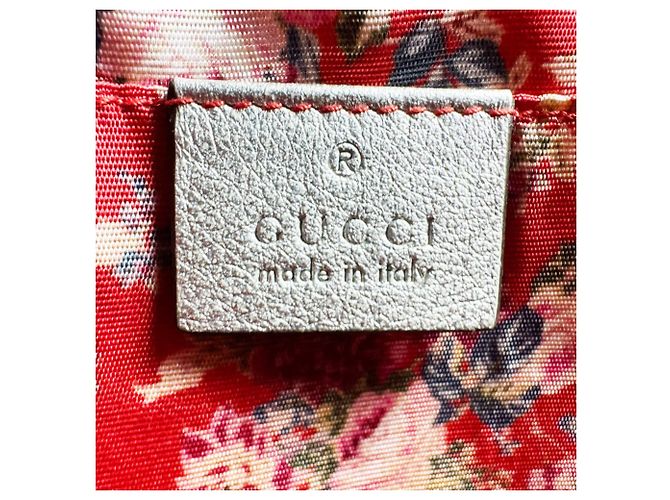 Borsa a tracolla Gucci in pelle argento - vista 12