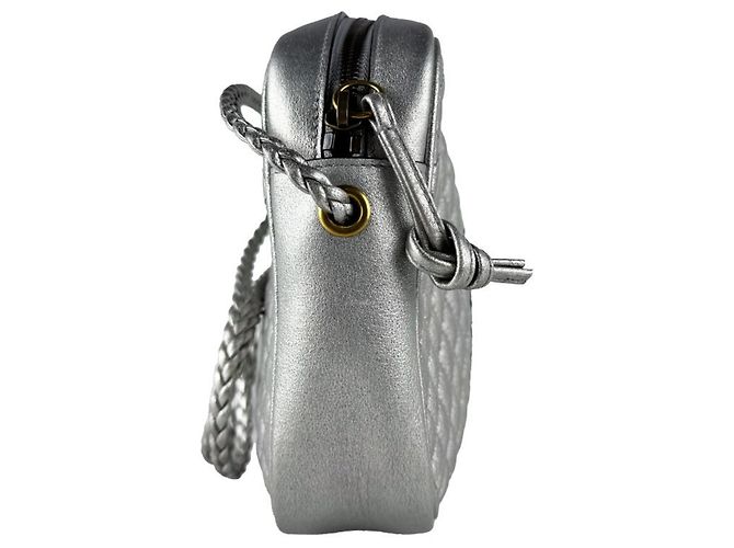 Borsa a tracolla Gucci in pelle argento - vista 2