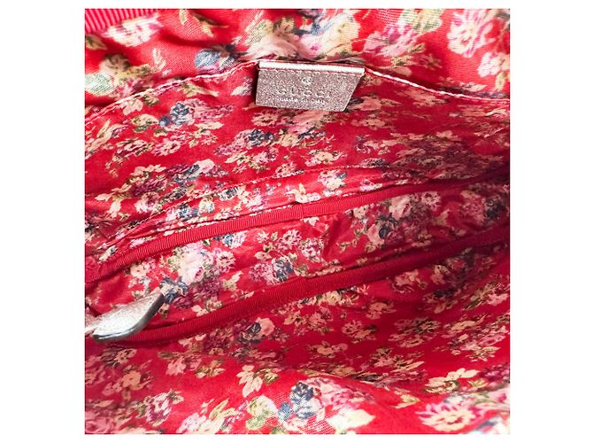 Borsa a tracolla Gucci in pelle argento - vista 5