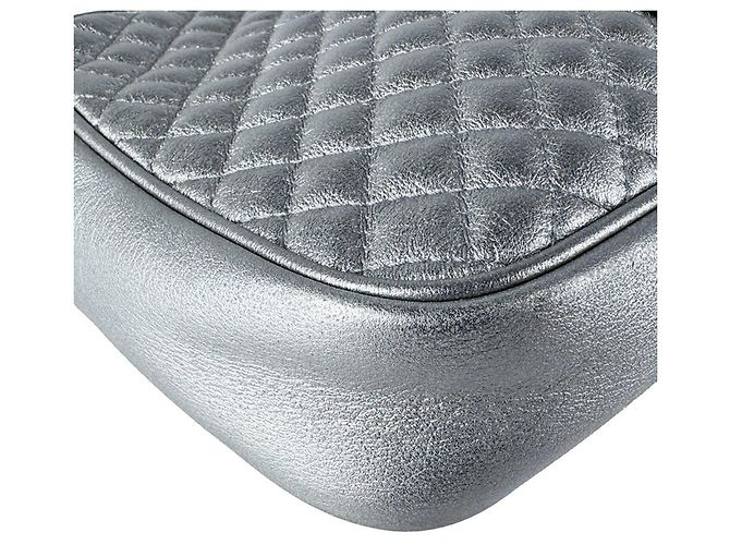 Borsa a tracolla Gucci in pelle argento - vista 9