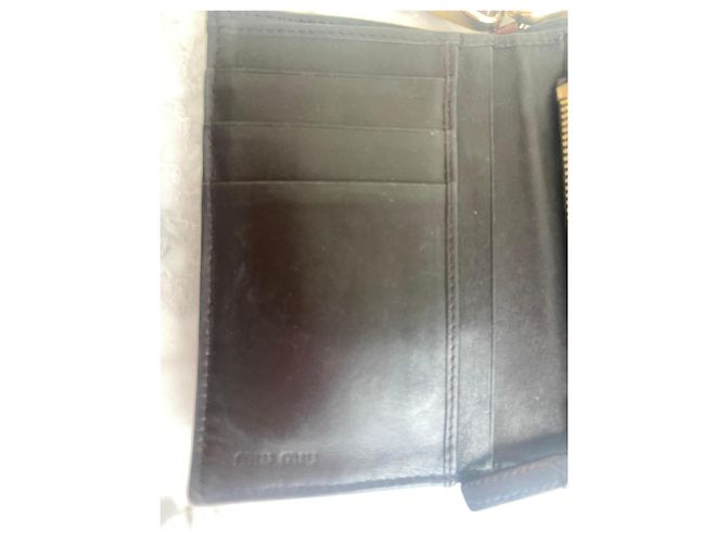 Miu Miu Cartera de Cuero Efecto Cocodrilo Marrón con Cadena Castaño - vista 5