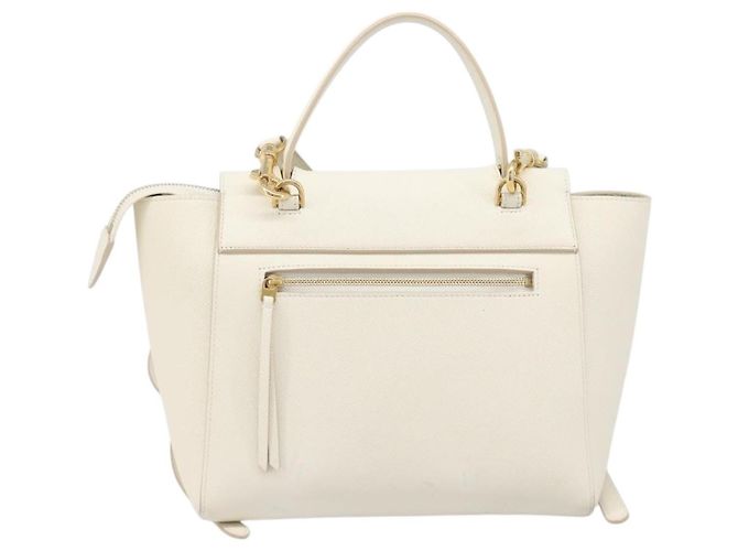 Céline Cintura Celine in pelle Small Bianco - vista 2