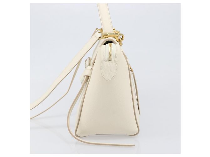 Céline Cintura Celine in pelle Small Bianco - vista 3