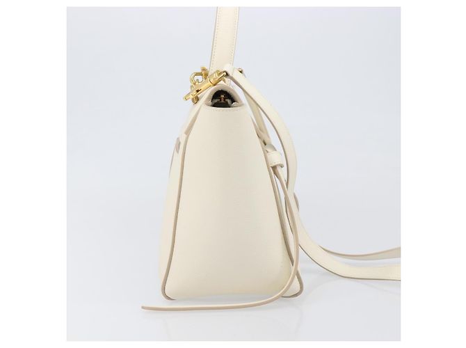 Céline Cintura Celine in pelle Small Bianco - vista 4
