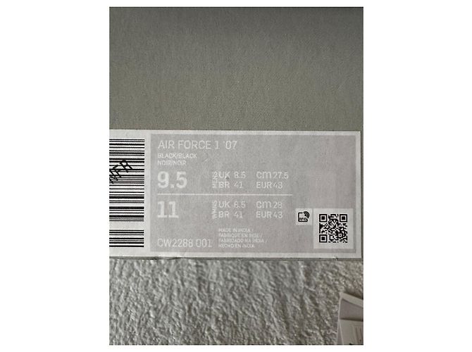 Nike x Sacai Air Force 1 Low Nero - vista 12