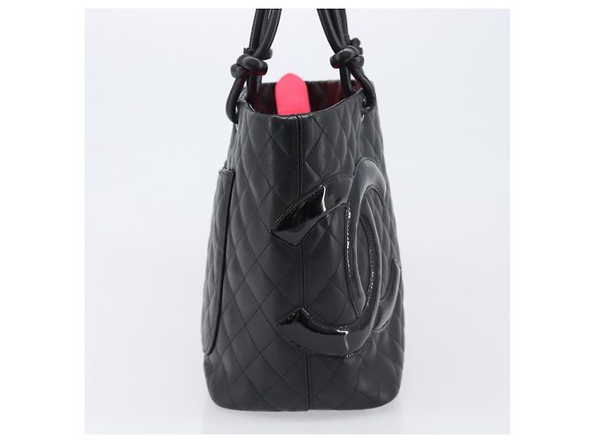 Chanel Cambon Tote aus gestepptem Leder Large Schwarz - Ansicht 4