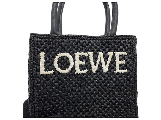 Loewe Standard A5 Tote Handtasche Schwarz Weiß - Ansicht 16