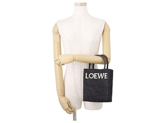 Loewe Standard A5 Tote Handtasche Schwarz Weiß - Ansicht 4