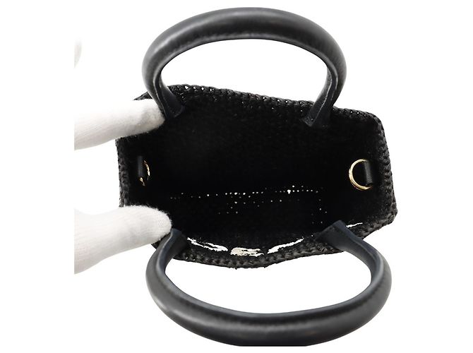 Loewe Standard A5 Tote Handtasche Schwarz Weiß - Ansicht 6