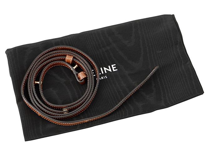 Céline Borsa a tracolla Mini Claude in pelle Celine Triomphe - vista 18