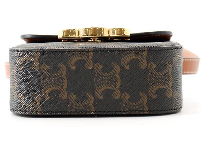 Céline Borsa a tracolla Mini Claude in pelle Celine Triomphe - vista 3