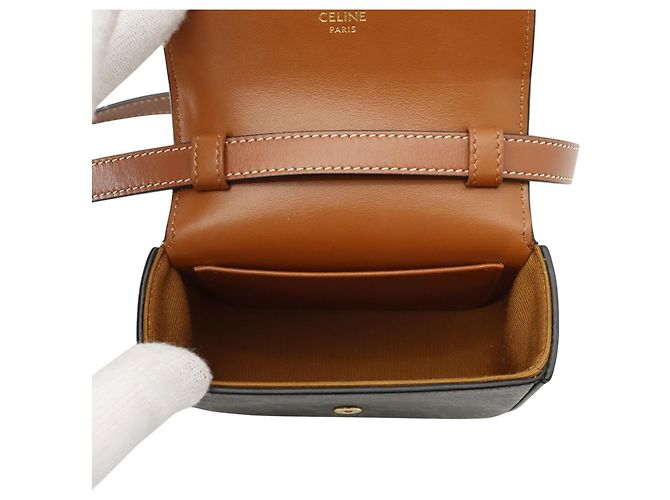 Céline Borsa a tracolla Mini Claude in pelle Celine Triomphe - vista 6