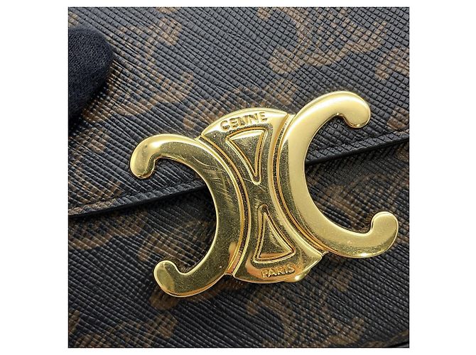 Céline Borsa a tracolla Mini Claude in pelle Celine Triomphe - vista 9