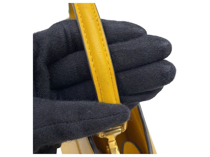 Borsa Fendi Peekaboo ISeeU Petite Giallo - vista 11