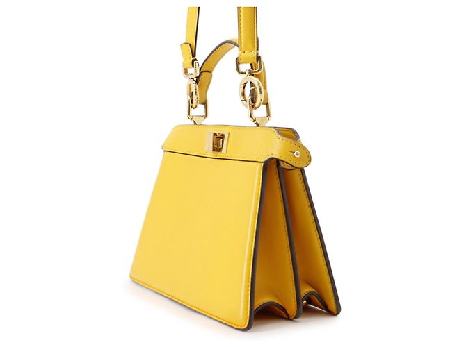 Borsa Fendi Peekaboo ISeeU Petite Giallo - vista 2