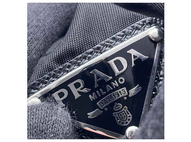 Coletero Prada Triangle de nailon Negro - vista 4