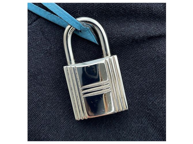 Hermès Borsa Hermes Birkin 30 Blue Jean in pelle Epsom - vista 17