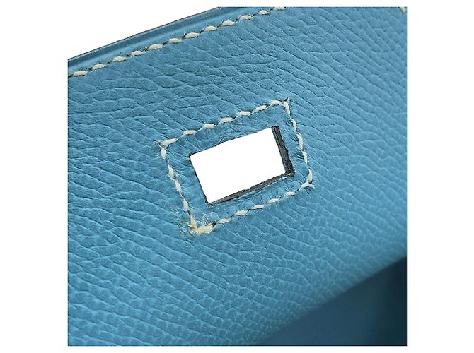 Hermès Borsa Hermes Birkin 30 Blue Jean in pelle Epsom - vista 8