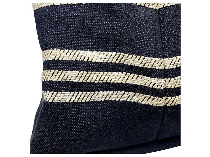 Chanel Denim Tote Bag Marineblau - Ansicht 10