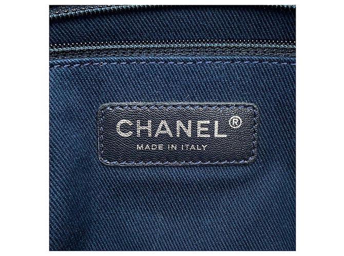 Chanel Denim Tote Bag Marineblau - Ansicht 17