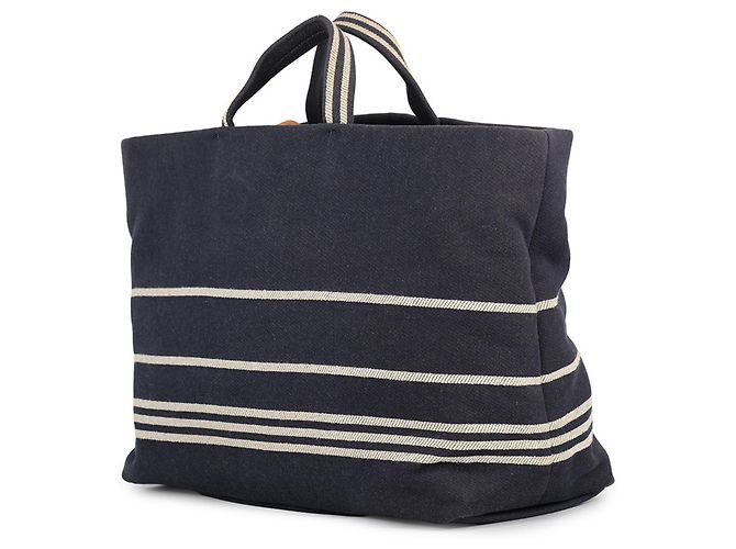 Chanel Denim Tote Bag Marineblau - Ansicht 2