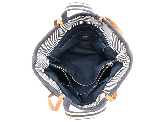 Chanel Denim Tote Bag Marineblau - Ansicht 6