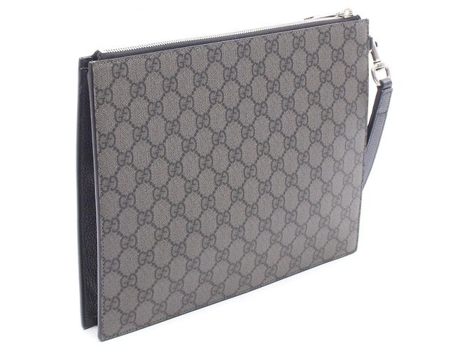 Borsa a pochette/Borsa a mano Gucci GG Supreme Marrone Nero - vista 2